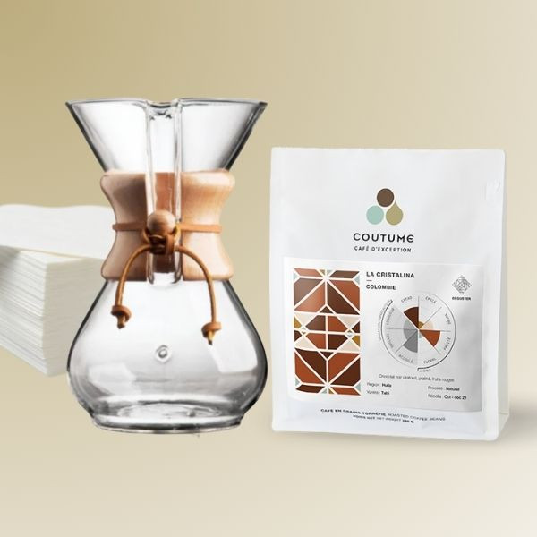 Coffret cadeau - Kit Chemex et cafés Coutume